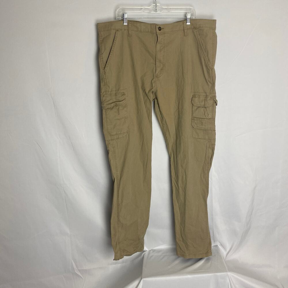 Wrangler Men's Regular Taper Cargo Pants Khaki 40x32 Stretch Cotton Blend